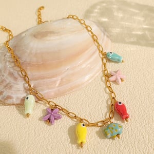 1 piece simple series cute turtle stainless steel  gold plated women charm bracelets h5
